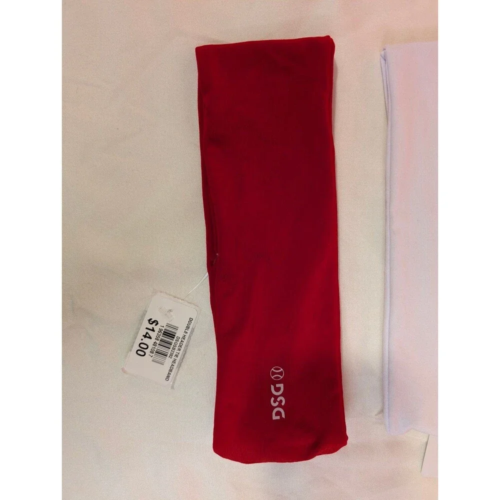 Girls Softball Headbands Red White 2 Pack Sports Athletics